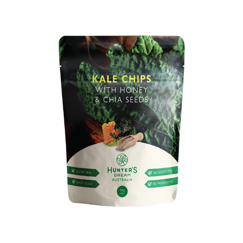 Kale Chips with Honey & Chia Seeds 20g