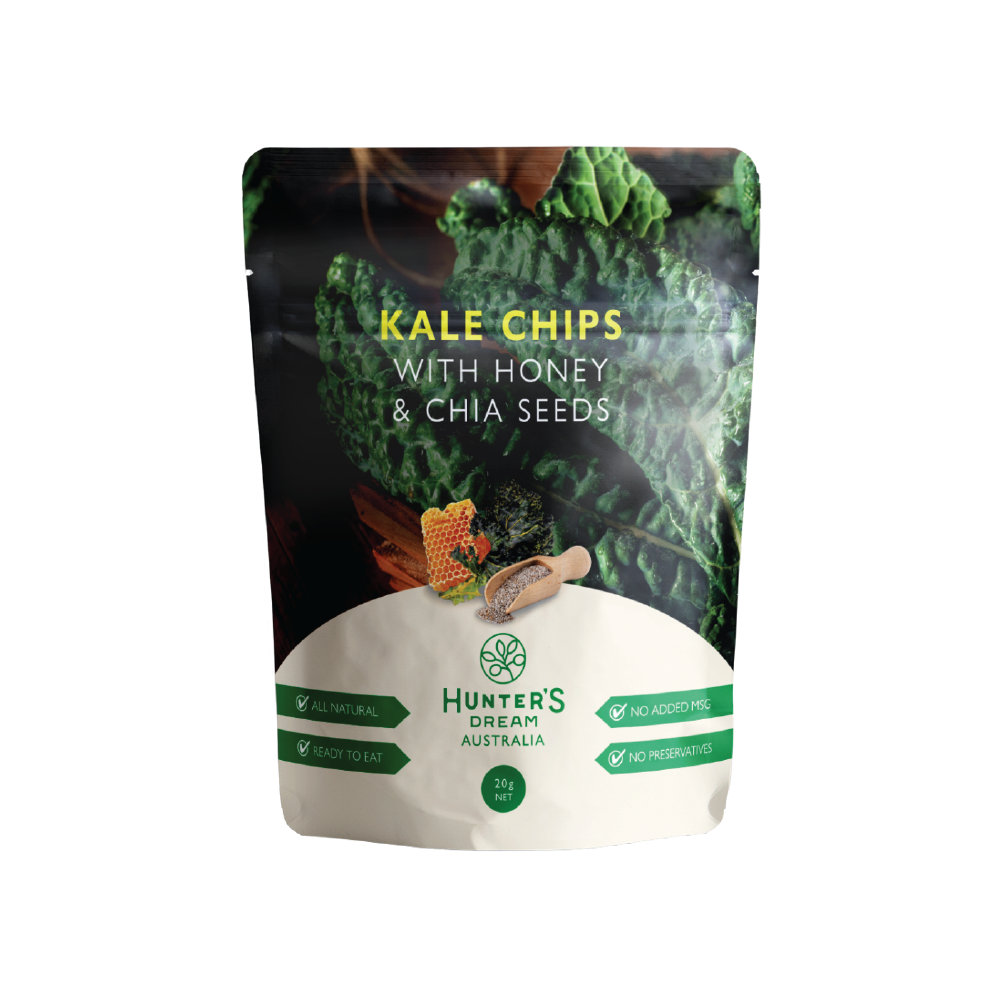 Kale Chips with Honey & Chia Seeds 20g