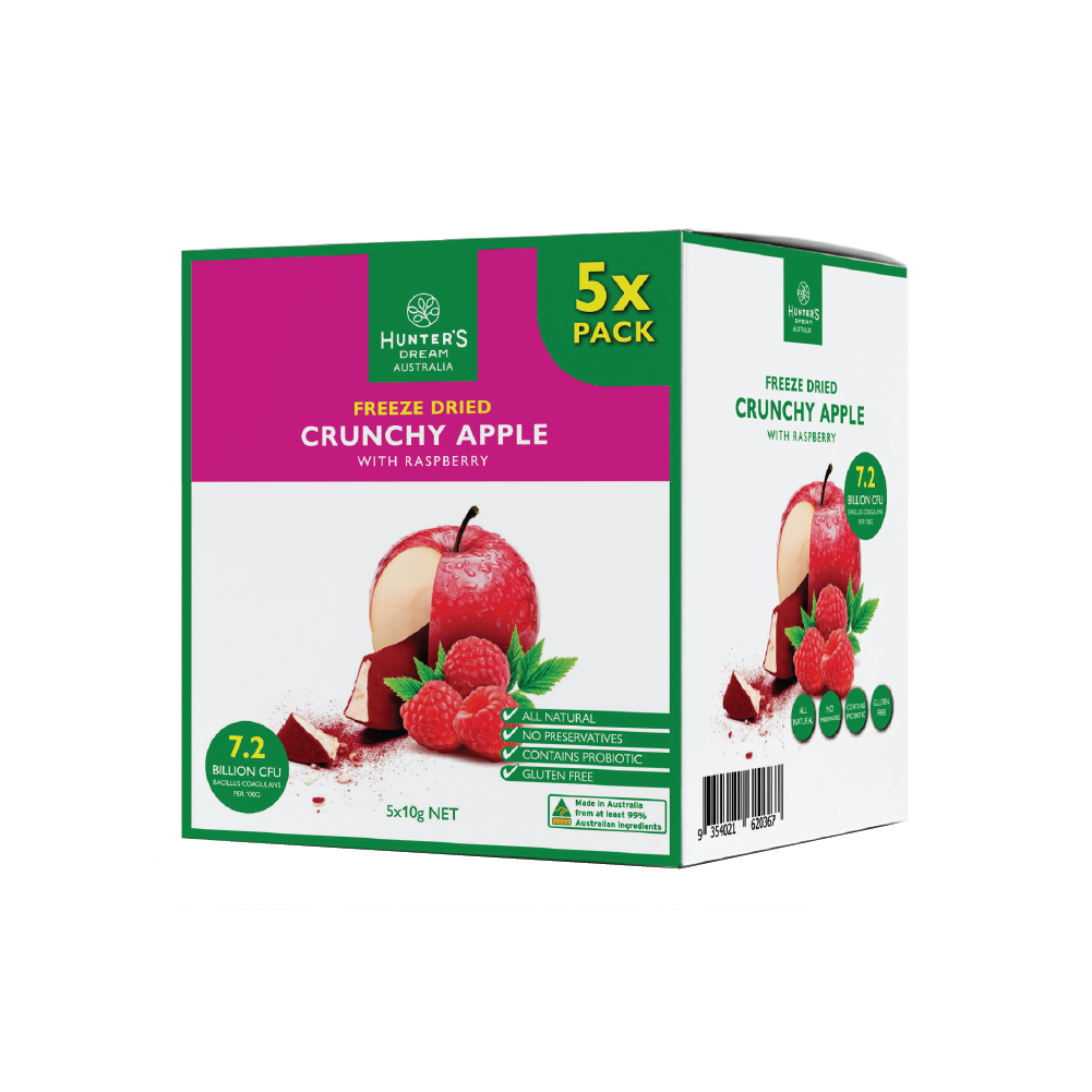 Freeze Dried Apple & Raspberry with Probiotic 5 x 10g
